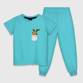Детская пижама хлопок с принтом Springtrap в кармане FNAF в Тюмени, 100% хлопок |  брюки и футболка прямого кроя, без карманов, на брюках мягкая резинка на поясе и по низу штанин
 | Тематика изображения на принте: fnaf | springtrap | карман | фнаф