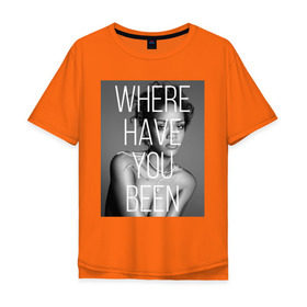Мужская футболка хлопок Oversize с принтом Rihanna в Тюмени, 100% хлопок | свободный крой, круглый ворот, “спинка” длиннее передней части | badgirl | diamond | rihanna | riri | rnb | риана | рианна
