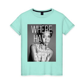 Женская футболка хлопок с принтом Rihanna в Тюмени, 100% хлопок | прямой крой, круглый вырез горловины, длина до линии бедер, слегка спущенное плечо | Тематика изображения на принте: badgirl | diamond | rihanna | riri | rnb | риана | рианна
