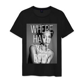 Мужская футболка хлопок с принтом Rihanna в Тюмени, 100% хлопок | прямой крой, круглый вырез горловины, длина до линии бедер, слегка спущенное плечо. | badgirl | diamond | rihanna | riri | rnb | риана | рианна