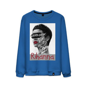 Мужской свитшот хлопок с принтом Rihanna в Тюмени, 100% хлопок |  | Тематика изображения на принте: badgirl | diamond | rihanna | riri | rnb | umbrella | риана | рианна