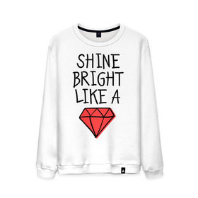 Мужской свитшот хлопок с принтом Shine bright like a diamond в Тюмени, 100% хлопок |  | Тематика изображения на принте: badgirl | diamond | rihanna | riri | rnb | umbrella | риана | рианна