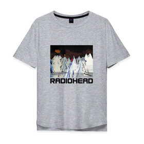 Мужская футболка хлопок Oversize с принтом Radiohead в Тюмени, 100% хлопок | свободный крой, круглый ворот, “спинка” длиннее передней части | creep | emi | radiohead | rok