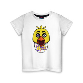 Детская футболка хлопок с принтом Chica FNAF в Тюмени, 100% хлопок | круглый вырез горловины, полуприлегающий силуэт, длина до линии бедер | 5 ночей с фредди | chica | fnaf | фнаф