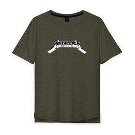 Мужская футболка хлопок Oversize с принтом Логотип Metallica (old) в Тюмени, 100% хлопок | свободный крой, круглый ворот, “спинка” длиннее передней части | металлика