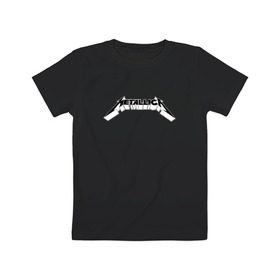 Детская футболка хлопок с принтом Логотип Metallica (old) в Тюмени, 100% хлопок | круглый вырез горловины, полуприлегающий силуэт, длина до линии бедер | металлика