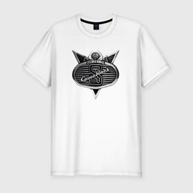Мужская футболка премиум с принтом Comablack в Тюмени, 92% хлопок, 8% лайкра | приталенный силуэт, круглый вырез ворота, длина до линии бедра, короткий рукав | Тематика изображения на принте: rok | scorpions | скорпионс | скорпы