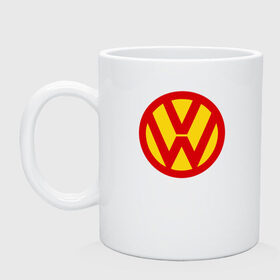 Кружка с принтом Super Volkswagen в Тюмени, керамика | объем — 330 мл, диаметр — 80 мм. Принт наносится на бока кружки, можно сделать два разных изображения | super volkswagen