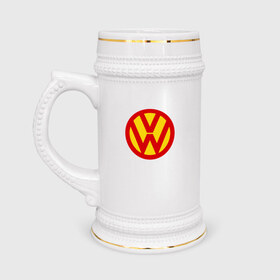 Кружка пивная с принтом Super Volkswagen в Тюмени,  керамика (Материал выдерживает высокую температуру, стоит избегать резкого перепада температур) |  объем 630 мл | super volkswagen