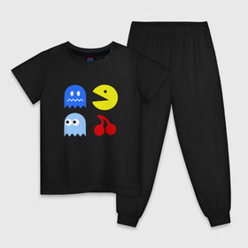 Детская пижама хлопок с принтом Packman в Тюмени, 100% хлопок |  брюки и футболка прямого кроя, без карманов, на брюках мягкая резинка на поясе и по низу штанин
 | pack man | packman | денди | пакман | пэкмэн