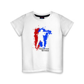 Детская футболка хлопок с принтом Counter Strike в Тюмени, 100% хлопок | круглый вырез горловины, полуприлегающий силуэт, длина до линии бедер | counter   strike | контра | стрелялка