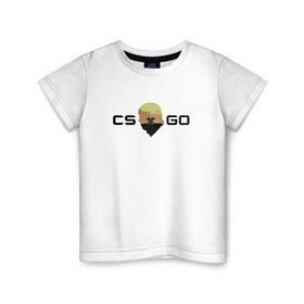 Детская футболка хлопок с принтом CS GO в Тюмени, 100% хлопок | круглый вырез горловины, полуприлегающий силуэт, длина до линии бедер | counter   strike | контра | стрелялка