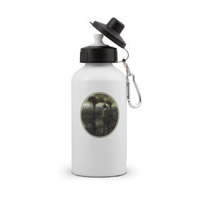 Бутылка спортивная с принтом Сталкер в Тюмени, металл | емкость — 500 мл, в комплекте две пластиковые крышки и карабин для крепления | shooter | stalker | радиация | шутер