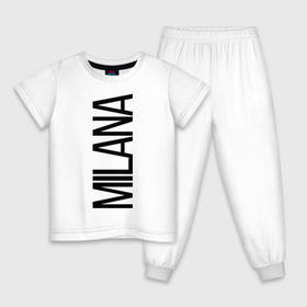 Детская пижама хлопок с принтом Милана в Тюмени, 100% хлопок |  брюки и футболка прямого кроя, без карманов, на брюках мягкая резинка на поясе и по низу штанин
 | bigname | milana | милана