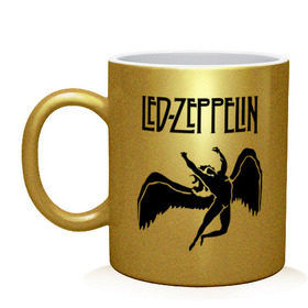 Кружка с принтом Led Zeppelin swan в Тюмени, керамика | объем — 330 мл, диаметр — 80 мм. Принт наносится на бока кружки, можно сделать два разных изображения | led zeppelin