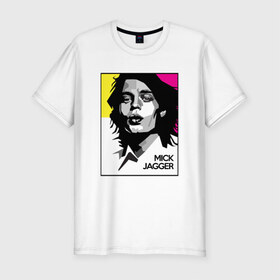 Мужская футболка премиум с принтом Rolling Stones в Тюмени, 92% хлопок, 8% лайкра | приталенный силуэт, круглый вырез ворота, длина до линии бедра, короткий рукав | rolling stones