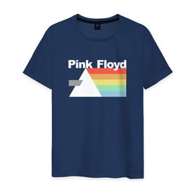 Мужская футболка хлопок с принтом Pink Floyd в Тюмени, 100% хлопок | прямой крой, круглый вырез горловины, длина до линии бедер, слегка спущенное плечо. | pank | rok | пинк флойд)