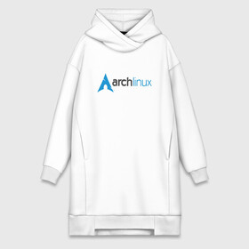 Платье-худи хлопок с принтом Arch Linux в Тюмени,  |  | linux | баш | линукс | ос