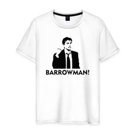 Мужская футболка хлопок с принтом Doctor who: Barrowman! в Тюмени, 100% хлопок | прямой крой, круглый вырез горловины, длина до линии бедер, слегка спущенное плечо. | doctor who: barrowman доктор кто десятый тен