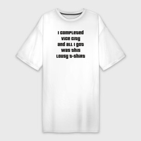 Платье-футболка хлопок с принтом GTA Vice City в Тюмени,  |  | при прохождении игры на 100 игрок получает такую футболкуgta vice city гта