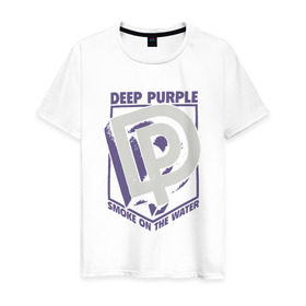 Мужская футболка хлопок с принтом Deep Purple в Тюмени, 100% хлопок | прямой крой, круглый вырез горловины, длина до линии бедер, слегка спущенное плечо. | deep | deep purple | metal | purple | rock | trash metal | дип перпл | метал | металл | рок