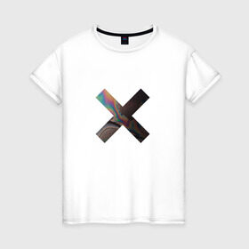 Женская футболка хлопок с принтом логотип the xx в Тюмени, 100% хлопок | прямой крой, круглый вырез горловины, длина до линии бедер, слегка спущенное плечо | @