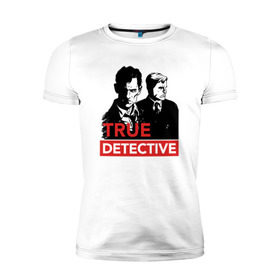 Мужская футболка премиум с принтом Настоящий детектив в Тюмени, 92% хлопок, 8% лайкра | приталенный силуэт, круглый вырез ворота, длина до линии бедра, короткий рукав | true detective | сериал