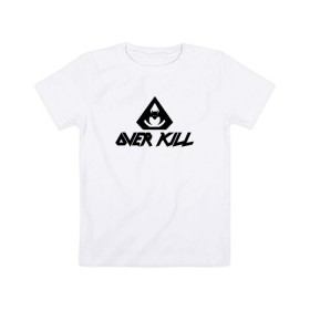 Детская футболка хлопок с принтом Overkill в Тюмени, 100% хлопок | круглый вырез горловины, полуприлегающий силуэт, длина до линии бедер | metall | overkilloverkill | trash | металл | трэш