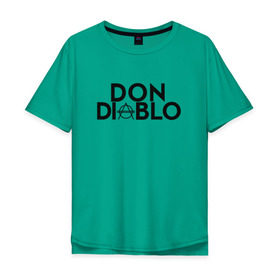 Мужская футболка хлопок Oversize с принтом Don Diablo в Тюмени, 100% хлопок | свободный крой, круглый ворот, “спинка” длиннее передней части | Тематика изображения на принте: dj | don diablo | house | хаус