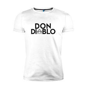 Мужская футболка премиум с принтом Don Diablo в Тюмени, 92% хлопок, 8% лайкра | приталенный силуэт, круглый вырез ворота, длина до линии бедра, короткий рукав | Тематика изображения на принте: dj | don diablo | house | хаус