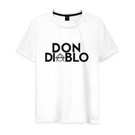 Мужская футболка хлопок с принтом Don Diablo в Тюмени, 100% хлопок | прямой крой, круглый вырез горловины, длина до линии бедер, слегка спущенное плечо. | Тематика изображения на принте: dj | don diablo | house | хаус