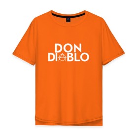 Мужская футболка хлопок Oversize с принтом Don Diablo в Тюмени, 100% хлопок | свободный крой, круглый ворот, “спинка” длиннее передней части | Тематика изображения на принте: dj | don diablo | house | хаус