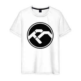 Мужская футболка хлопок с принтом NEUROPUNK Circle в Тюмени, 100% хлопок | прямой крой, круглый вырез горловины, длина до линии бедер, слегка спущенное плечо. | Тематика изображения на принте: neurofunk | neuropunk | neuropunk   это подкаст и серия вечеринок от лейбла tamrecords.dnb | tamrecords | нейропанк