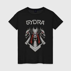 Женская футболка хлопок с принтом Gydra в Тюмени, 100% хлопок | прямой крой, круглый вырез горловины, длина до линии бедер, слегка спущенное плечо | bes | neurofunk | neuropunk | tamrecords