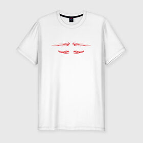 Мужская футболка премиум с принтом Neuropunk RED в Тюмени, 92% хлопок, 8% лайкра | приталенный силуэт, круглый вырез ворота, длина до линии бедра, короткий рукав | dnb | neurofunk | neuropunk | neuropunk   это подкаст и серия вечеринок от лейбла tamrecords.tamrecords | нейропанк