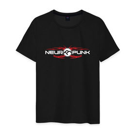 Мужская футболка хлопок с принтом Neuropunk RED в Тюмени, 100% хлопок | прямой крой, круглый вырез горловины, длина до линии бедер, слегка спущенное плечо. | dnb | neurofunk | neuropunk | neuropunk   это подкаст и серия вечеринок от лейбла tamrecords.tamrecords | нейропанк