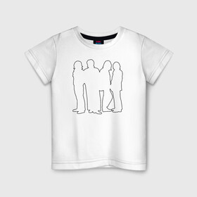 Детская футболка хлопок с принтом The Beatles в Тюмени, 100% хлопок | круглый вырез горловины, полуприлегающий силуэт, длина до линии бедер | the beatles битлз джон леннон пол маккарти би