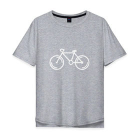 Мужская футболка хлопок Oversize с принтом Велосипедист в Тюмени, 100% хлопок | свободный крой, круглый ворот, “спинка” длиннее передней части | велосипед | лето