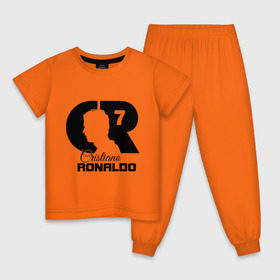 Детская пижама хлопок с принтом Ronaldo в Тюмени, 100% хлопок |  брюки и футболка прямого кроя, без карманов, на брюках мягкая резинка на поясе и по низу штанин
 | cristiano | real madrid | ronaldo | кристиано роналдо | криштиану | криштиану роналду | реал мадрид | роналду | рональдо | спорт | футбол