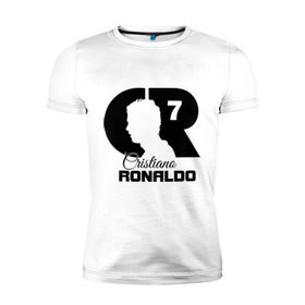 Мужская футболка премиум с принтом Ronaldo в Тюмени, 92% хлопок, 8% лайкра | приталенный силуэт, круглый вырез ворота, длина до линии бедра, короткий рукав | cristiano | real madrid | ronaldo | кристиано роналдо | криштиану | криштиану роналду | реал мадрид | роналду | рональдо | спорт | футбол