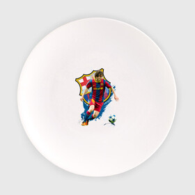 Тарелка с принтом Messi в Тюмени, фарфор | диаметр - 210 мм
диаметр для нанесения принта - 120 мм | месси