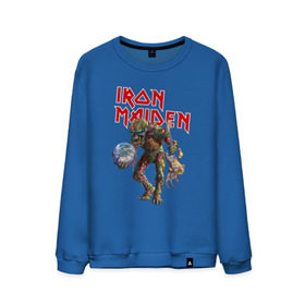 Мужской свитшот хлопок с принтом Iron Maiden в Тюмени, 100% хлопок |  | iron maiden | земля | инопланетяне | музыка | олдскул | рок