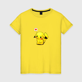 Женская футболка хлопок с принтом покемон в Тюмени, 100% хлопок | прямой крой, круглый вырез горловины, длина до линии бедер, слегка спущенное плечо | покемонпокемон