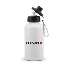 Бутылка спортивная с принтом Nissan nismo в Тюмени, металл | емкость — 500 мл, в комплекте две пластиковые крышки и карабин для крепления | nismo | nissan | авто | лого | низмо | нисан