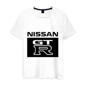 Мужская футболка хлопок с принтом Nissan gtr в Тюмени, 100% хлопок | прямой крой, круглый вырез горловины, длина до линии бедер, слегка спущенное плечо. | Тематика изображения на принте: gtr | nissan | авто | гтр | нисан