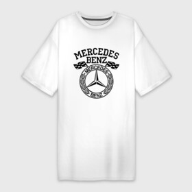 Платье-футболка хлопок с принтом Mercedes Benz в Тюмени,  |  | benz | merсedes | авто | бенз | мерседес