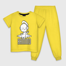 Детская пижама хлопок с принтом Armind в Тюмени, 100% хлопок |  брюки и футболка прямого кроя, без карманов, на брюках мягкая резинка на поясе и по низу штанин
 | armin van buuren | armind | asot | trance