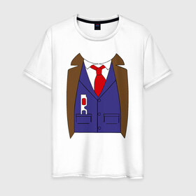 Мужская футболка хлопок с принтом Tennant DW в Тюмени, 100% хлопок | прямой крой, круглый вырез горловины, длина до линии бедер, слегка спущенное плечо. | 