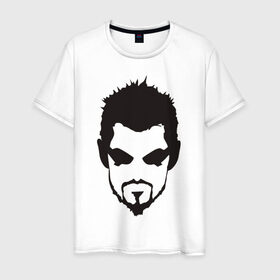 Мужская футболка хлопок с принтом Deus ex в Тюмени, 100% хлопок | прямой крой, круглый вырез горловины, длина до линии бедер, слегка спущенное плечо. | deus ex деус экс
