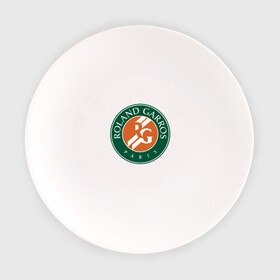 Тарелка с принтом Roland Garros в Тюмени, фарфор | диаметр - 210 мм
диаметр для нанесения принта - 120 мм | paristennis | roland garros